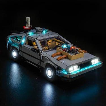 Imagem de LocoLee Kit de luz compatível com Lego 10300 Máquina do Tempo de Volta para o Futuro – Sem modelo apenas luz, acessórios de iluminação LED compatíveis com ícones Lego 10300 (versão RC)