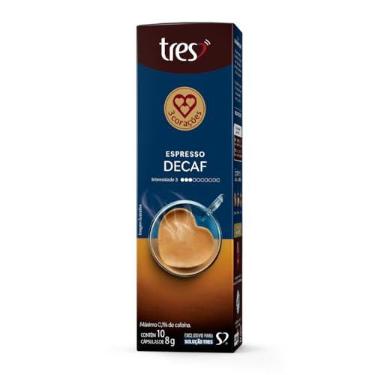 Imagem de 3 Corações Cápsula Café Descafeinado TRES - 10 unidades