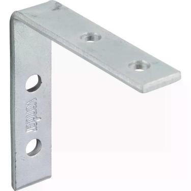 Imagem de Cantoneira 3290050500 Suporte para Trilho de Cortina com Acabamento Zincado Inox Vonder 5CM 2,5MM