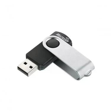 Imagem de Pen Drive Twist2 PD587 8GB USB 2.0 de Alta Velocidade com Conexão Liberada por Giro Preto-Prata Multi