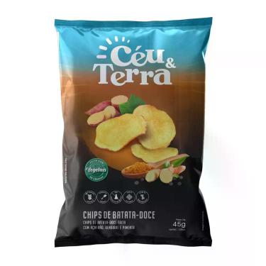 Imagem de Chips de Batata Doce Céu & Terra com Açafrão Gengibre e Pimenta 45g