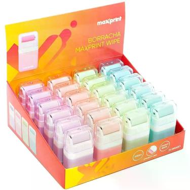 Imagem de Borracha Colorida Wipe TONS Pastel - Maxprint