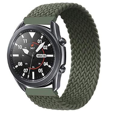 Imagem de Pulseira de nylon trançado 20 mm compatível com Samsung Galaxy Watch 5 40 mm 44 mm/LTE 44 mm/5 Pro 45 mm/4 40 mm 44 mm/4 Classic 46 mm/3 41 mm/42 mm/Active 2, pulseira esportiva de