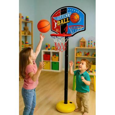 Imagem de Kit Basquete Infantil com Bola e Inflador Homeplay Sports
