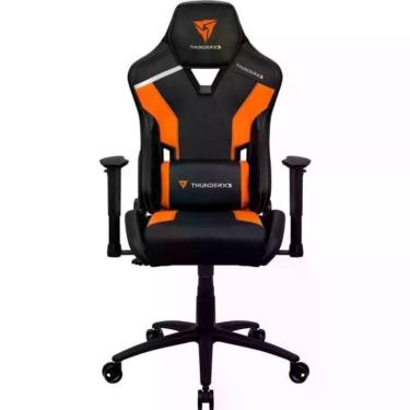 Imagem de Cadeira Gamer TC3 Tiger Orange em Poliuretano com AIR Tech, Mecanismo de Balanço e Rotação 360 Graus Laranja