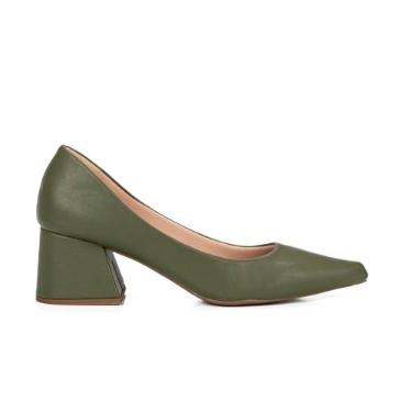 Imagem de Scarpin Flavia Napa (Verde Militar, BR, Adulto, Numérico, 40)