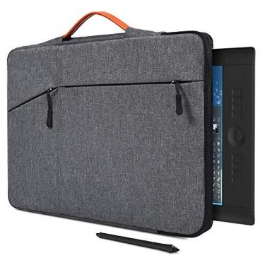 Imagem de Capa para tablet de desenho à prova d'água compatível com Huion Kamvas Pro 16, Wacom Cintiq 16/Cintiq Pro 17, cinza espacial