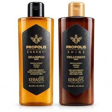 Imagem de Kerasys, Kit Shampoo Kerasys Própolis Energy e Máscara Shine 2x180 ml