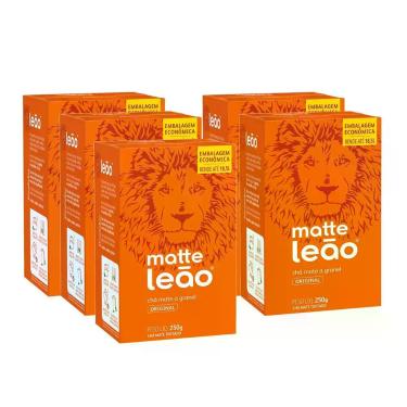 Imagem de Chá Matte Leão Mate Original Em Ervas 250g Kit 5, Bebida Quente Fria S