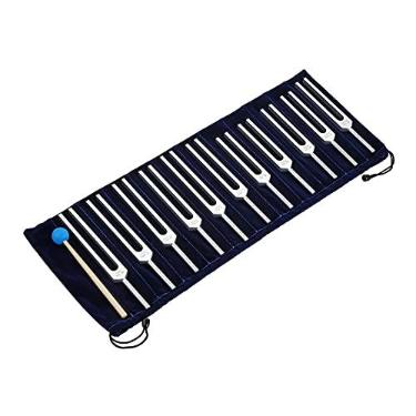 Imagem de Conjunto de diapasões 11 diapasões com pano de limpeza de martelo de silicone e bolsa para terapia de som, reparo de DNA, cura perfeita, instrumento musical, equilíbrio, curadores, vibração