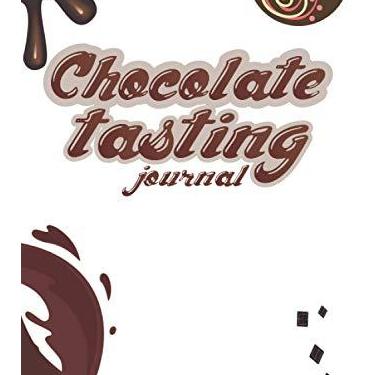 Imagem de Chocolate Tasting Journal: Godiva chocolate theme journal kit gift box, Romantic journal page, Dark red, Chocolate almond milk for Cocoa bombs and Caramel Lindt truffles wine Notebook & Journal.