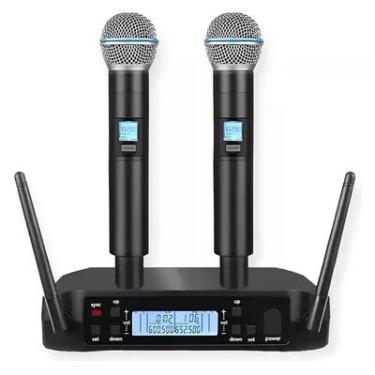 Imagem de Microfone Metal Shure Sem Fio Duplo Glxd4 Beta 58a Profissional