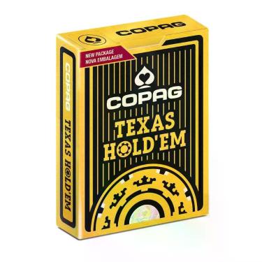 Imagem de Baralho de Poker Texas Holdem Copag 100% Plástico Preto , Texas Holdem