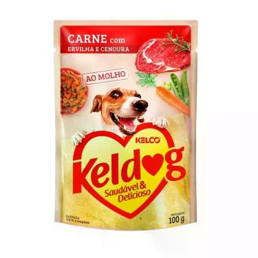 Imagem de Ração Úmida Keldog Sachê para Cães Sabor Carne com Ervilha e Cenoura 1