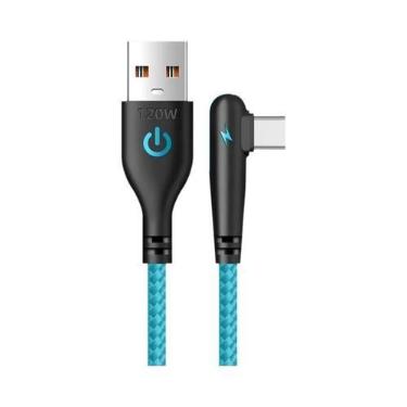 Imagem de Cabo USB Para Tipo-C De Carregamento Rápido 120W Com Conector Em Ângul