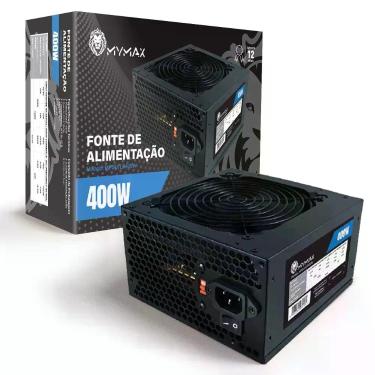 Imagem de Fonte ATX 400W Real 24 Pinos Bivolt Manual Cabo Incluso - MYMAX, Bivol