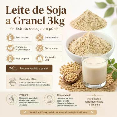 Imagem de Leite de Soja a Granel Sabor Suave Sem Lactose e Sem Caseína - Natural