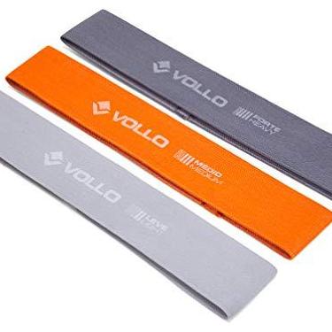 Imagem de Conjunto de 3 Mini Faixas de Exercício de Poliéster Níveis Leve/Médio/Forte 320X55 mm Vollo Sports