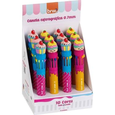 Imagem de Caneta Esferografica Divert Tutti Frutti 0.7M 10COR DP.C/12 - BRW
