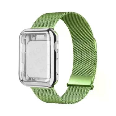 Imagem de Pulseira De Metal Com Fecho Magnético Para Apple Watch, 45mm 44mm 38mm
