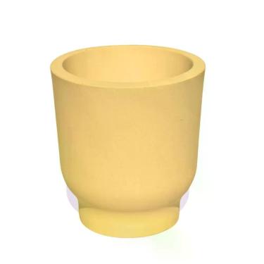 Imagem de Vaso Decorativo Garrafa Invertida Lisa 8cm Cimento Artesanal Amarelo