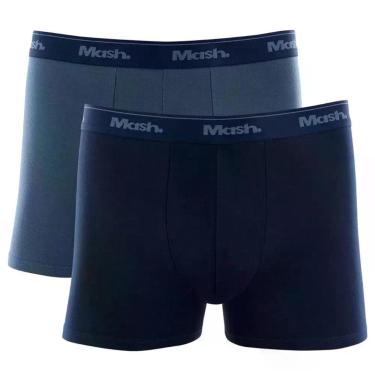 Imagem de Kit c/6 Cuecas Boxer Mash Infantil 110.07, M, Marinho, Azul jeans