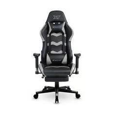 Cadeira Gamer XT Racer Speed Series, Até 120kg, Com Almofadas e Apoio de Pés, Reclinável, Descanso de Braço 2D, Preto e Cinza - XTS170