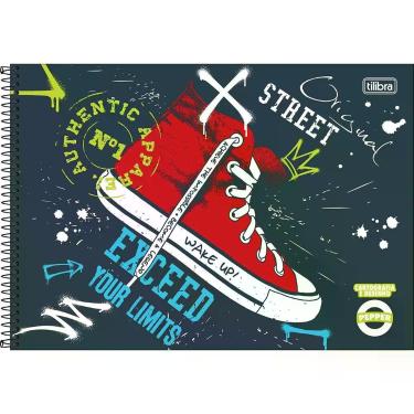 Imagem de Caderno de Cartografia e Desenho Espiral Capa Dura Pepper 80 Folhas - 