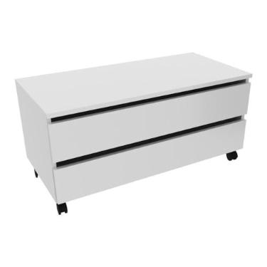 Imagem de Gabinete Banheiro 2 Gavetas com Rodízios 80cm Multimóveis Cr10083 Branco