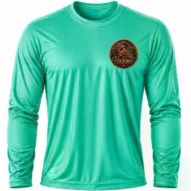 Imagem de Camisa Uv +50 Pássaro Coleiro - Proteção Solar cor:Verde JadeTamanho:G