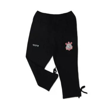 Imagem de Legging Infantil Corinthians Preta Oficial - Revedor, Tam 2, Preto