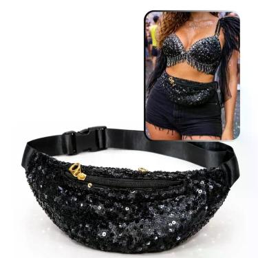 Imagem de Pochete Paetê com Glitter Bloquinho de Carnaval (1 Und) - YA Accessori