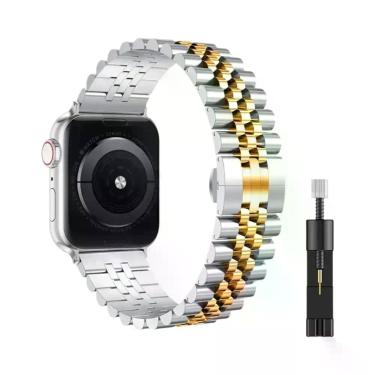 Imagem de Pulseira De Aço Inoxidável Para Apple Watch 38/40/41mm 42/44/45/49mm, 