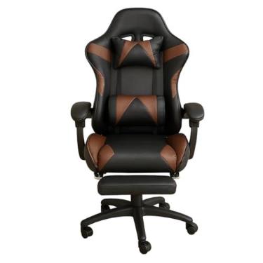 Imagem de Cadeira Gamer Reclinável, Preto e marrom, Confortável, Ergonômico