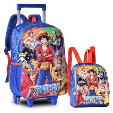 Imagem de Kit Mochila Rodinhas e Lancheira Oficial ONE PIECE OP3591K - Clio Styl