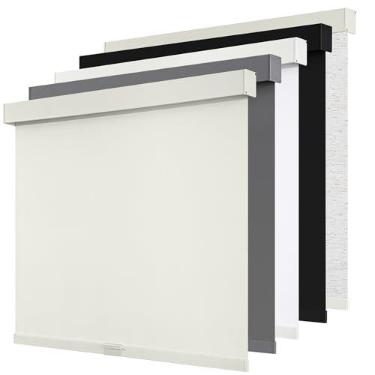 Imagem de SUNOFF Persianas de rolo 100% blackout sem fio para janelas Free-stop, Pull Down Room Darkening com sanefa, tecido com isolamento térmico, persianas de porta de janela para casa, escritório, bege 58,4