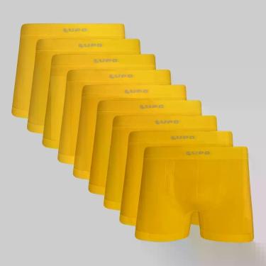 Imagem de Kit 9 Cuecas Lupo Boxer Micromodal Sem Costura 00661, Amarelo, P
