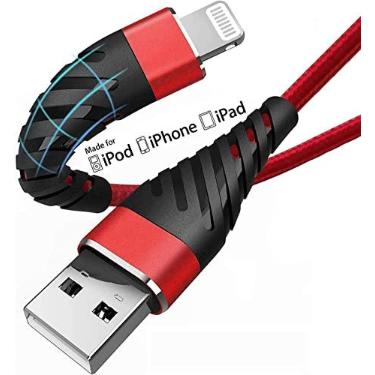 Imagem de CyvenSmart Cabo Lightning de 3 metros para iPhone 12/12 Pro/11/11 Pro/11 Pro Max/XS/XS Max/XR/X/8/8 Plus/7/7 Plus/6 Plus (Pacote com 2)