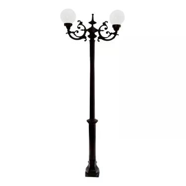 Imagem de Poste Colonial de Jardim Petrópolis Alumínio Fundido 213cm Preto Luminárias N. Sra. da Guia