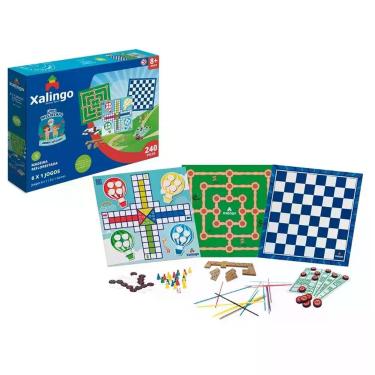 Imagem de Jogos Passatempo 6 x 1 Dominó, Loto, Pega-Varetas, Damas, Ludo e Trilh
