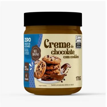 Imagem de Creme de Chocolate Vegano com Cookies Livre de Glúten e Açúcar 170g - 