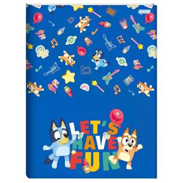 Imagem de Caderno Brochura Grande Universitário Bluey Capa Dura 80 Folhas Pautad