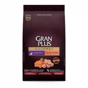 Imagem de Ração GranPlus Gourmet Gatos Filhotes Salmão e Frango 10,1kg Premium E