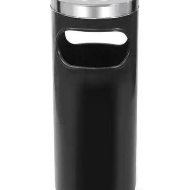 Imagem de Cinzeiro Lixeira Plástico Com Aro Em Aço Inox 22l - Higipack