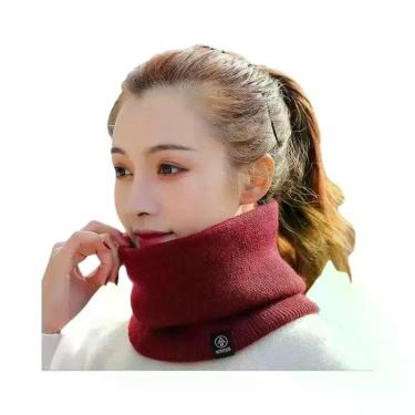 Imagem de Cachecol Feminino De Inverno Em Pelúcia E Lã, Aquecedor De Pescoço, Go
