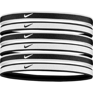 Imagem de NIKE Swoosh Sport Headbands 6pk (One Size Fits Most, Black/White)