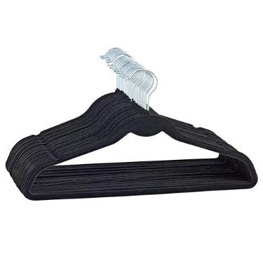 Imagem de Kit 20/30 / 50/100 Unidades Cabides de Veludo Adulto Slim Ultra fino Antiderrapante Roupas Gancho 360° Organizador Armário Closet Reforçado Multifuncional Não Escorrega (20, Bege/Nude)