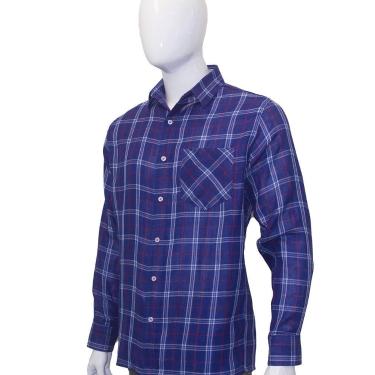 Imagem de Camisa Social Manga Longa Para Serviço Trabalho Xadrez Fit - Bom Pano,