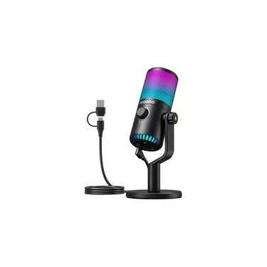 Imagem de Microfone Condensador Gamer Maono USB, RGB, Programavel - Preto - DM30RGB (BLACK)