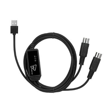 Imagem de DOYING Cabo MIDI universal 5 pinos MIDI para adaptador conversor de cabo USB compatível com vários sistemas operacionais